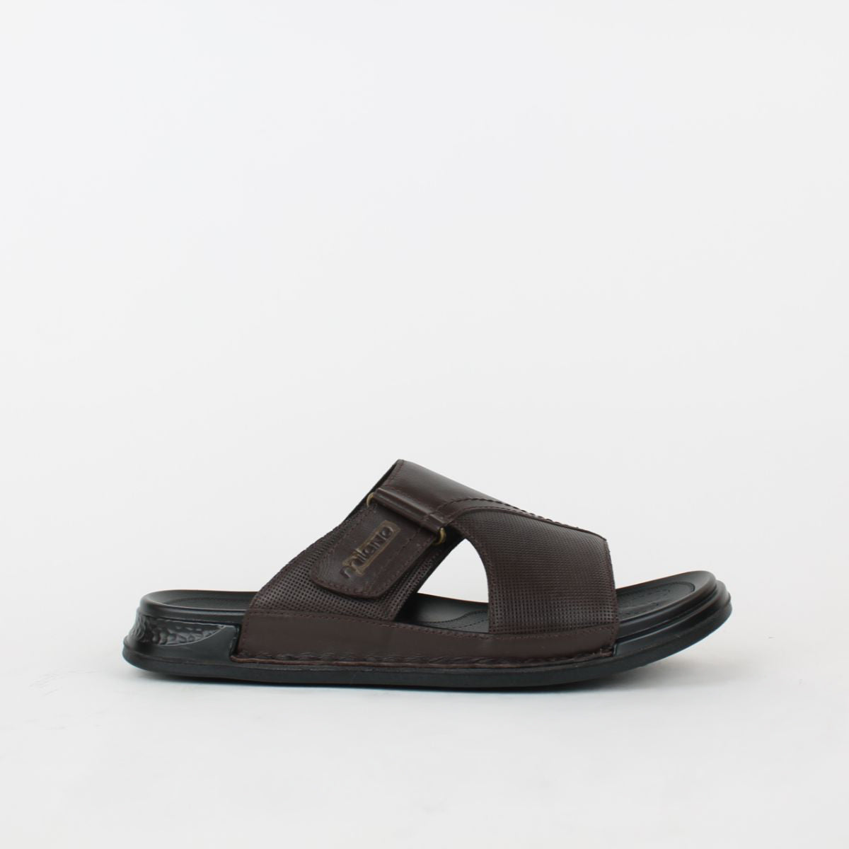 TIMODS MENS LEATHER SANDALS-DK.BROWN