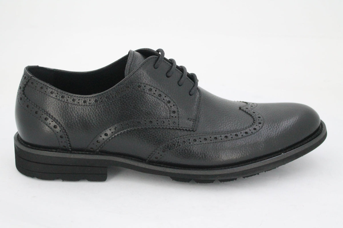 PETRUSI MENS LEATHER LACEUP FORMAL-BLACK
