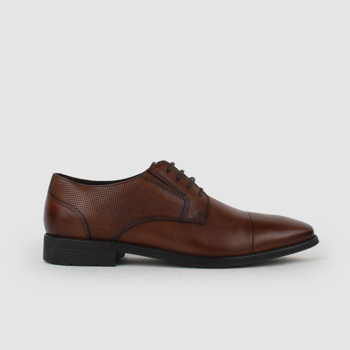 ONI MENS LEATHER FORMAL LACEUP SHOES-BROWN
