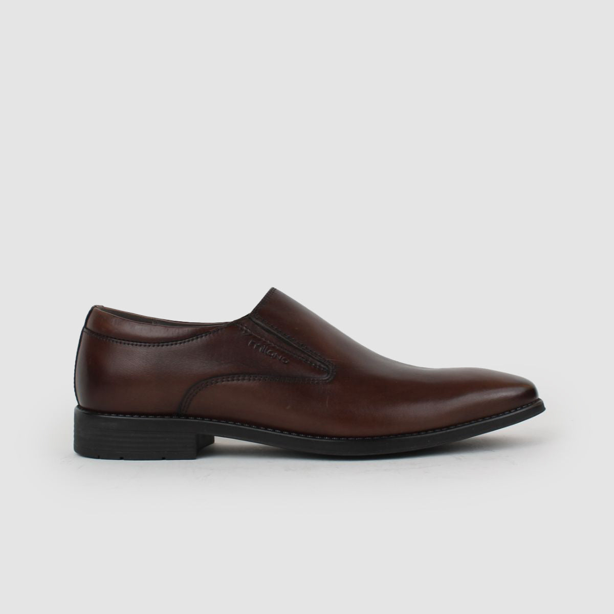 ORI MENS SLIPON LEATHER FORMAL SHOES-BROWN