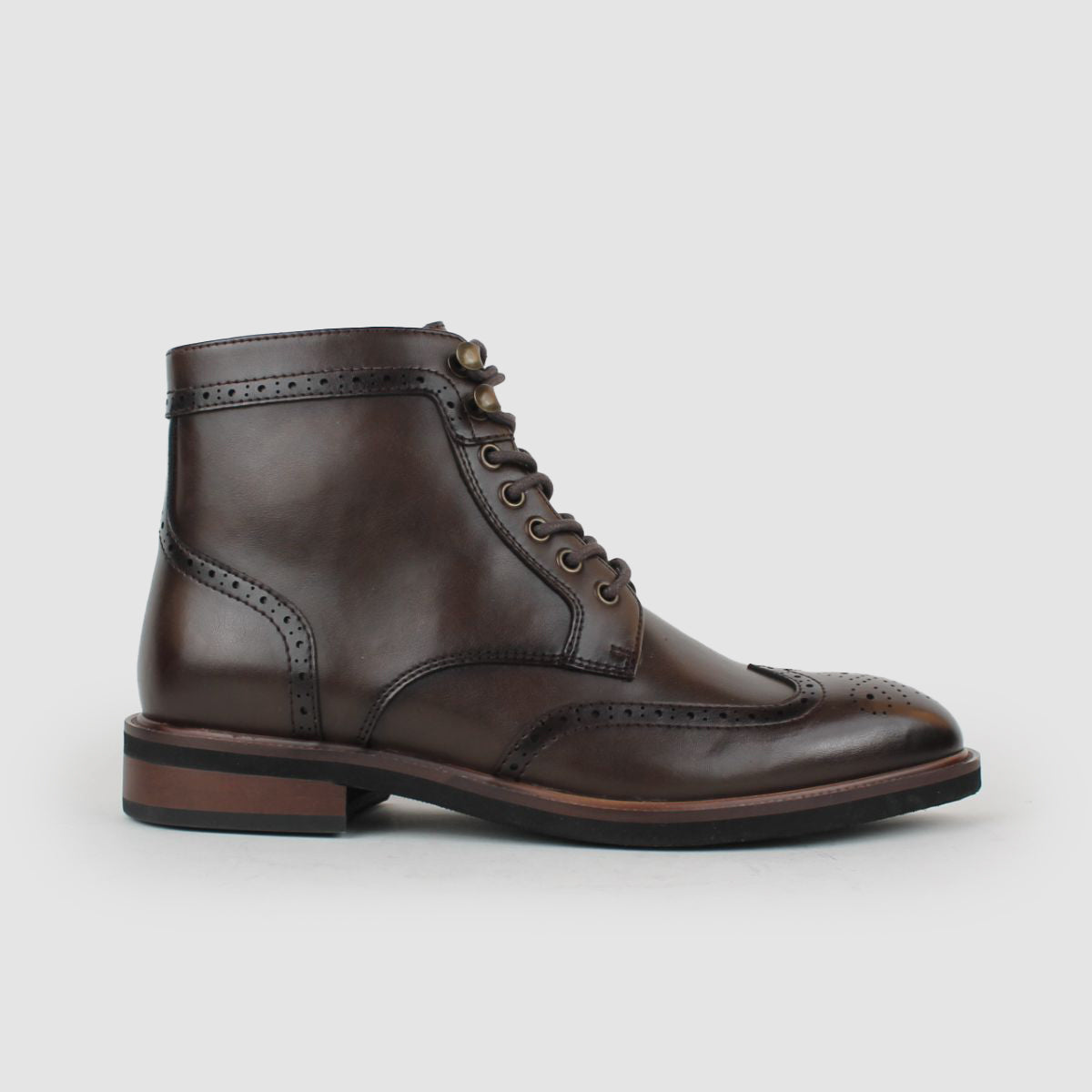 REGO MENS BOOTS-DK.BROWN