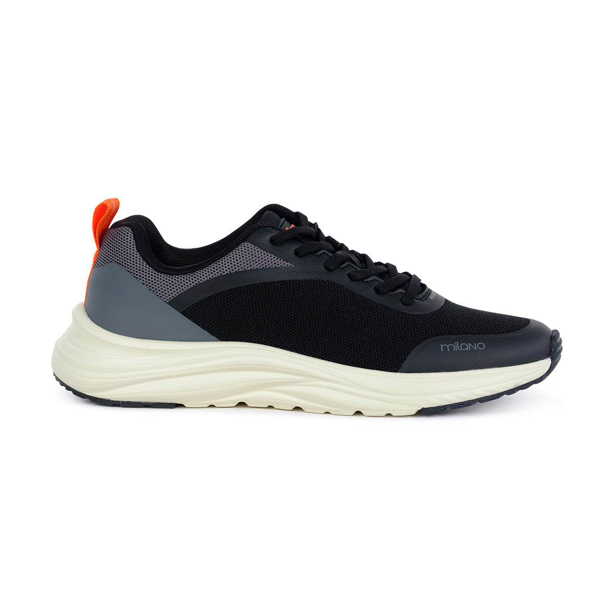 LENNOX MENS LACEUP TRAINERS-BLACK