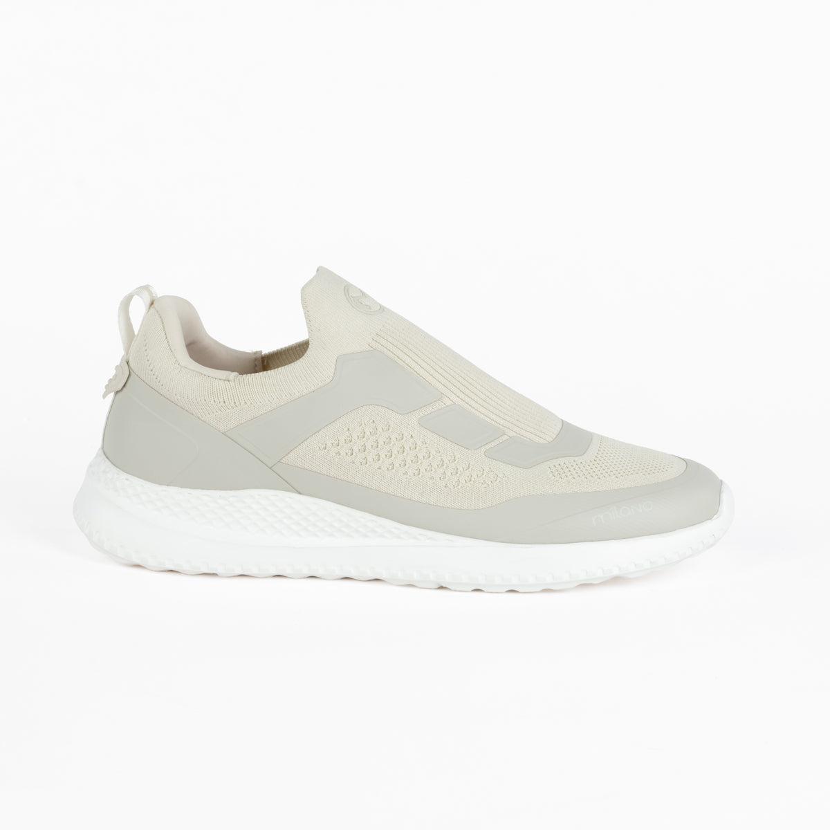 GRIFFINS MENS SLIPON TRAINERS-IVORY