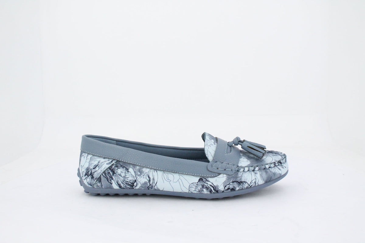 TONI MOCCASINS-FLAT-BLUE