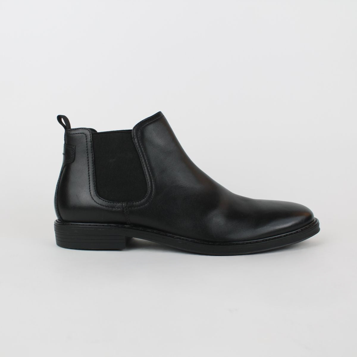 RANDY MENS LEATHER CHELSEA BOOTS-BLACK