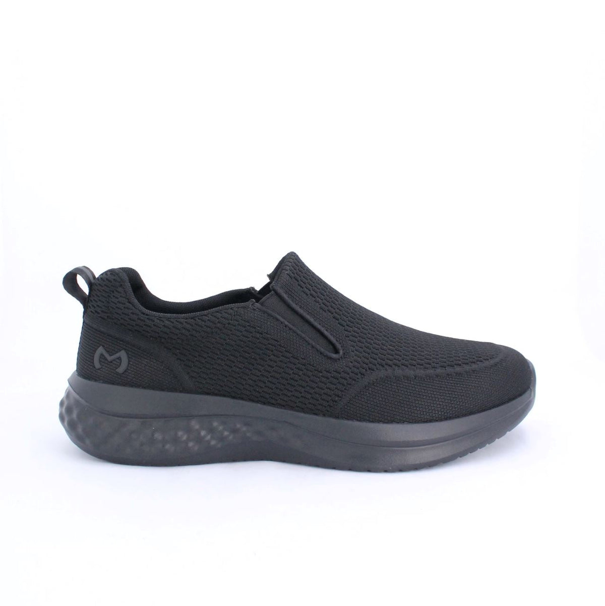 RICARDO MENS SLIPON TRAINERS-BLACK