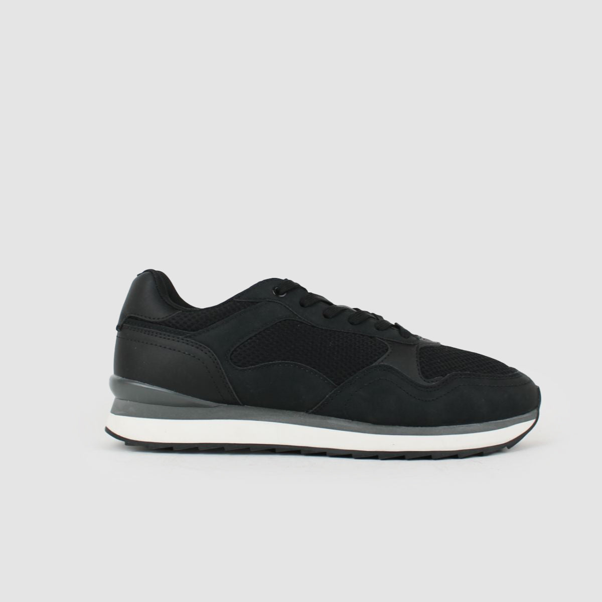 SAMAT UNISEX SUSTAINABLE LACEUP SNEAKERS-BLACK