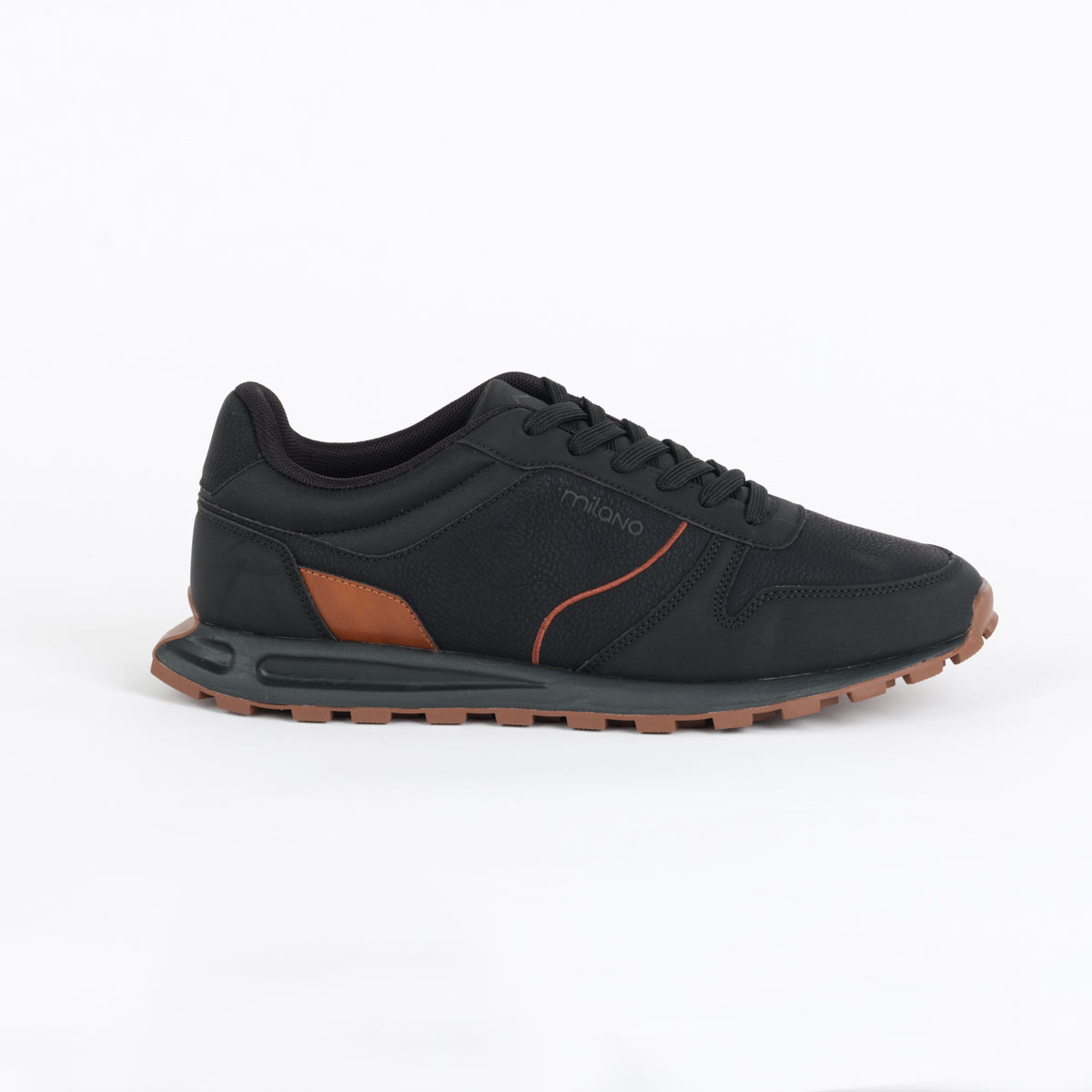 BOBBY MENS LACEUP SNEAKERS-BLACK