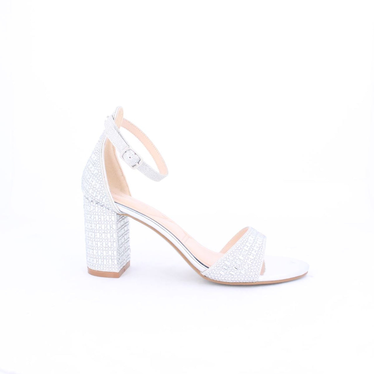 LUCINDA-ANKLE STRAP-HEELS-SILVER