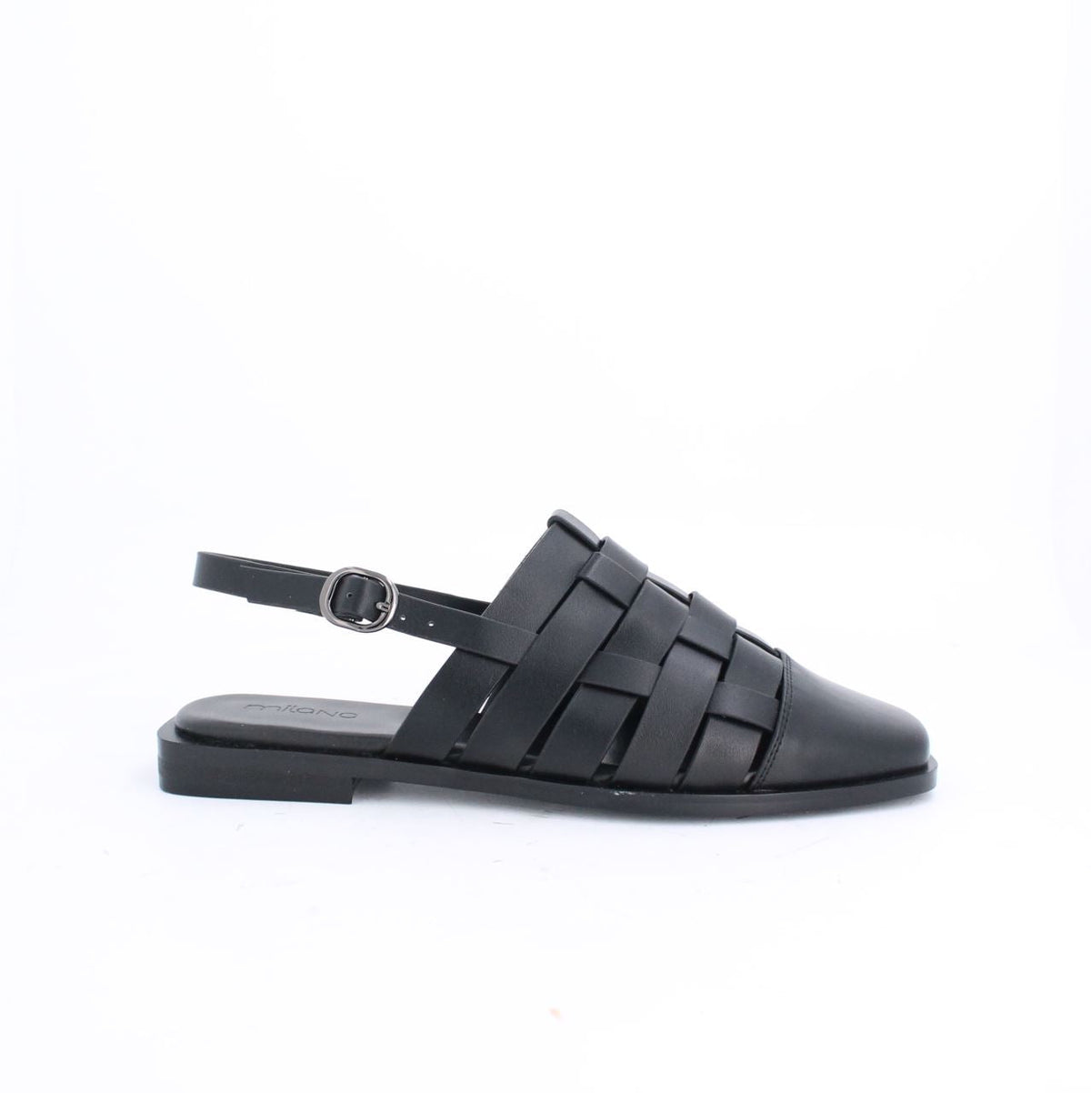 WYNNE FLAT MULES - BLACK