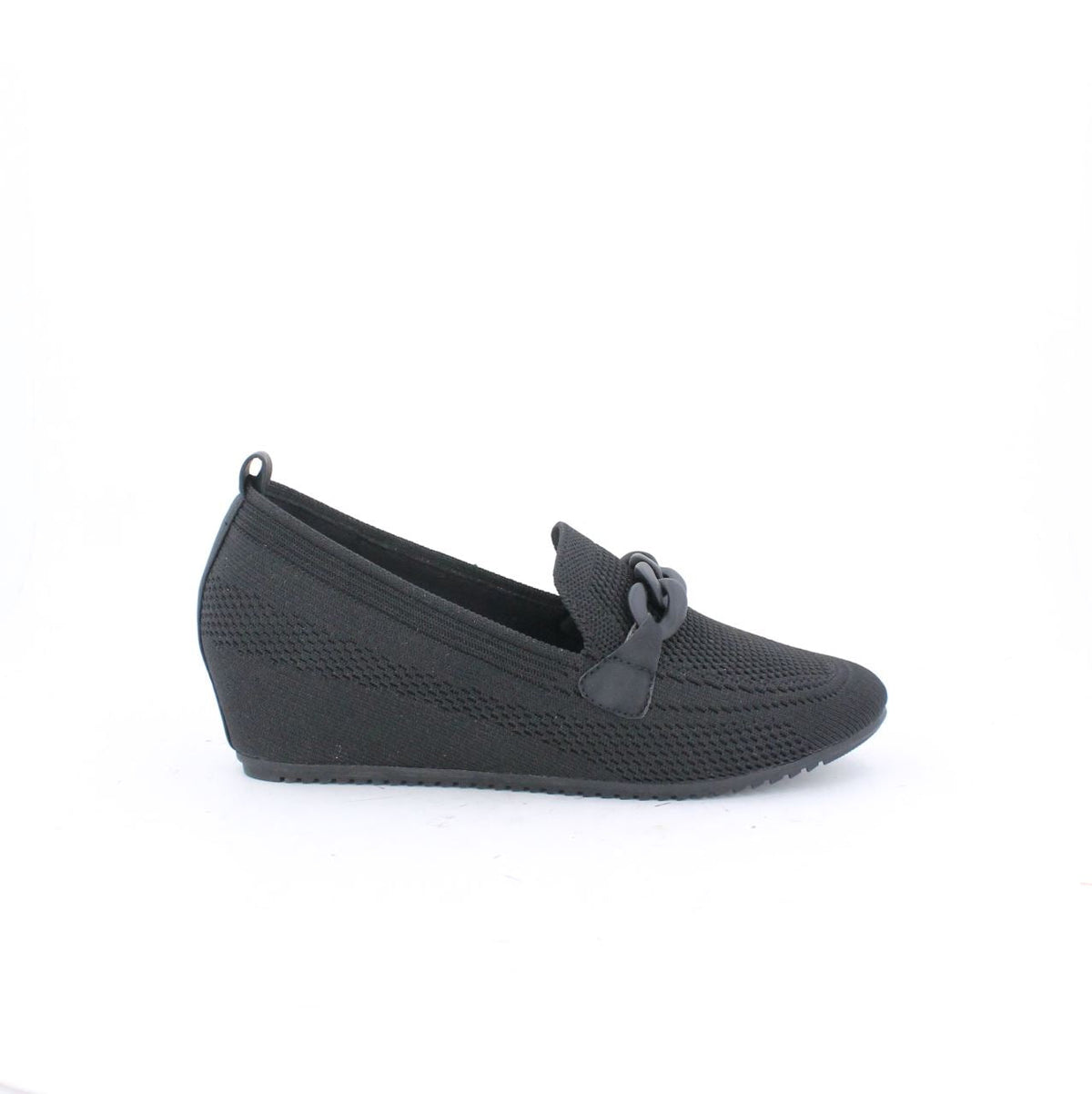 ANGIEWEDGEMOC LOAFERS & MOCCASINS WEDGES-BLACK